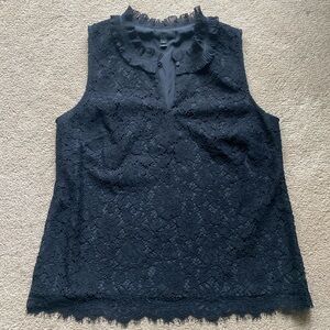 J. Crew black lace tank top